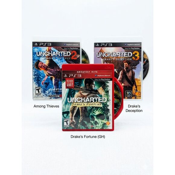 Sony Other - Uncharted Trilogy Bundle PS3 - Drake's Fortune, Among Thieves, Drake's Deception